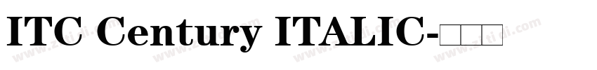 ITC Century ITALIC字体转换